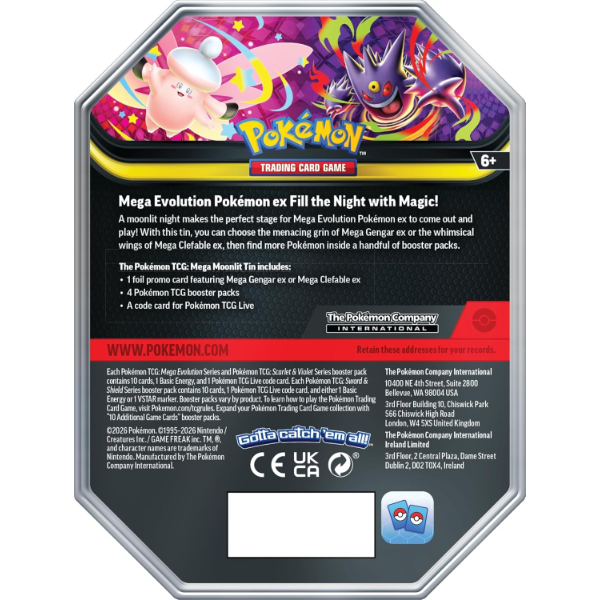 Mega Moonlit Tin Mega Clefable (Ingles)