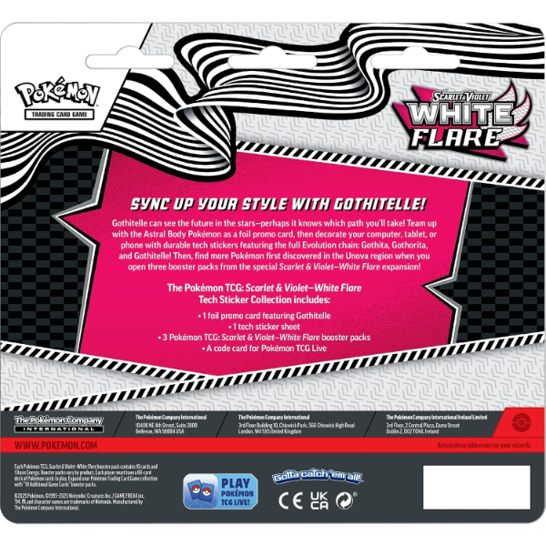 Blister White Flare Tech Sticker (Ingles)
