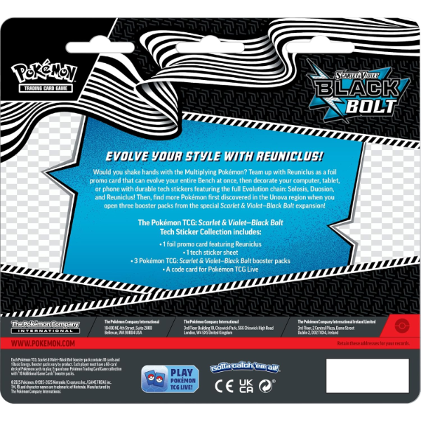 Blister Black Bolt Tech Sticker (Ingles)